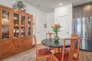 Dining room featuring light wood-type flooring