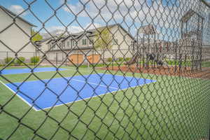 View of tennis court