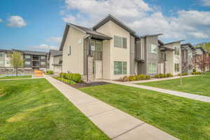 View of building exterior featuring a residential view
