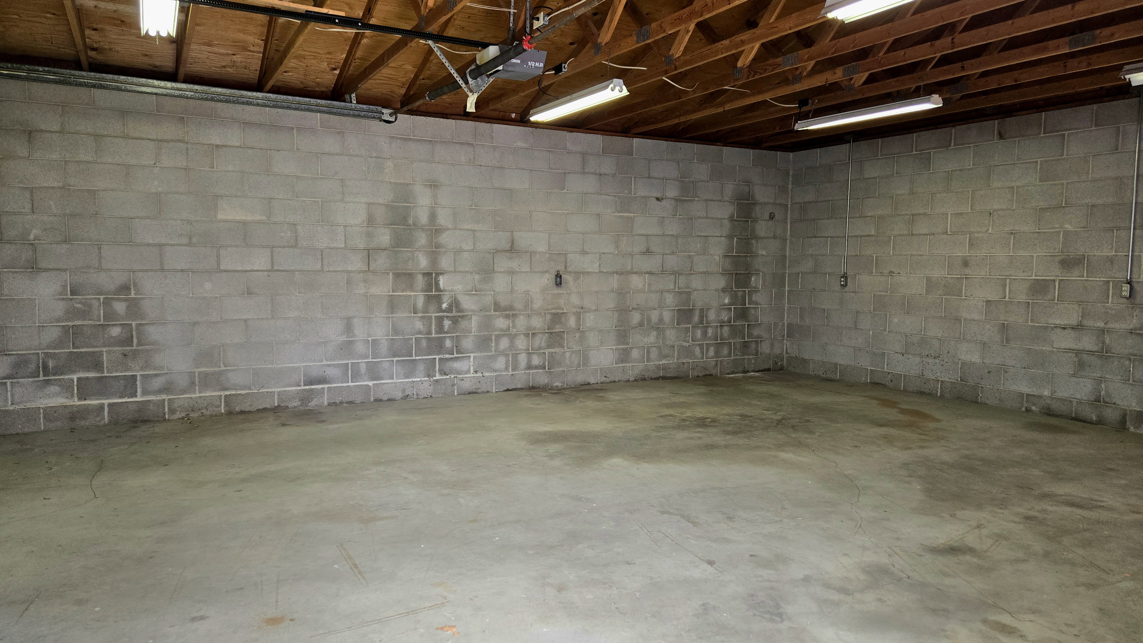 Basement with a garage