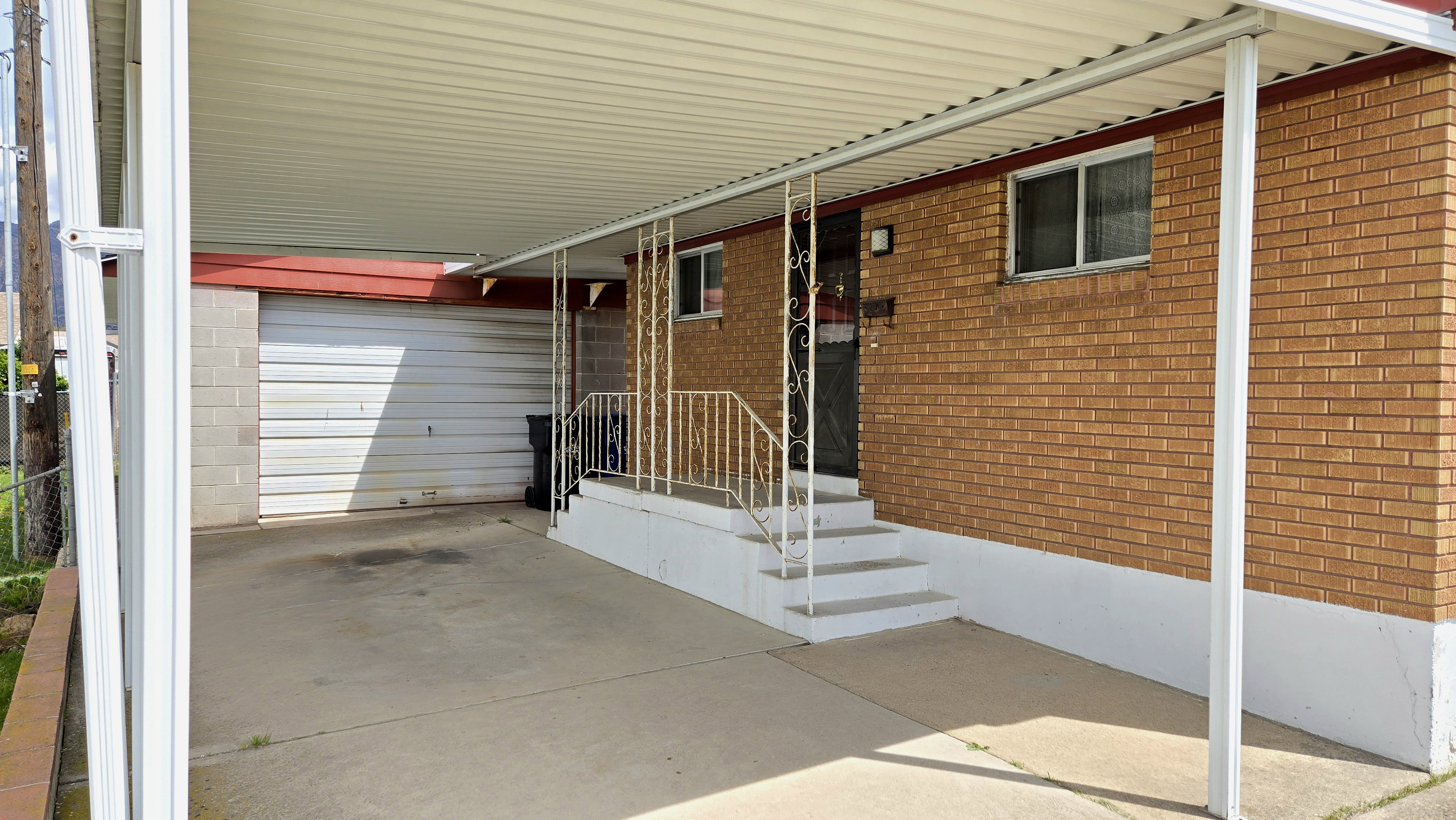 View of covered porch