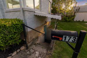 Exterior view of brick siding