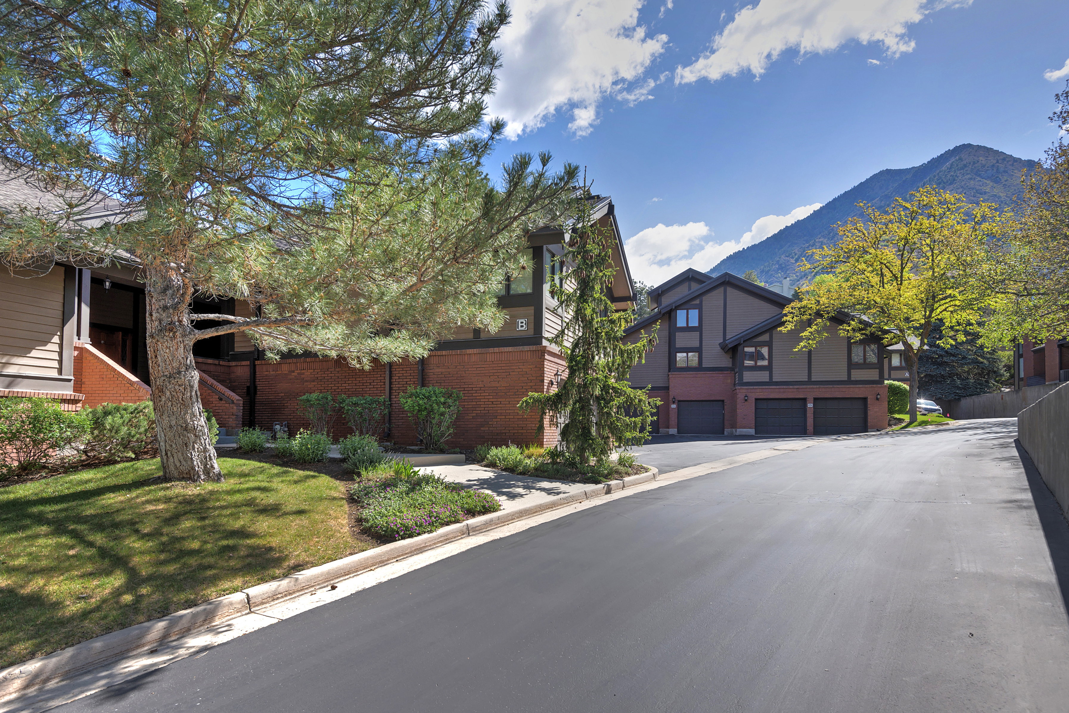 View of asphalt road with a mountain view