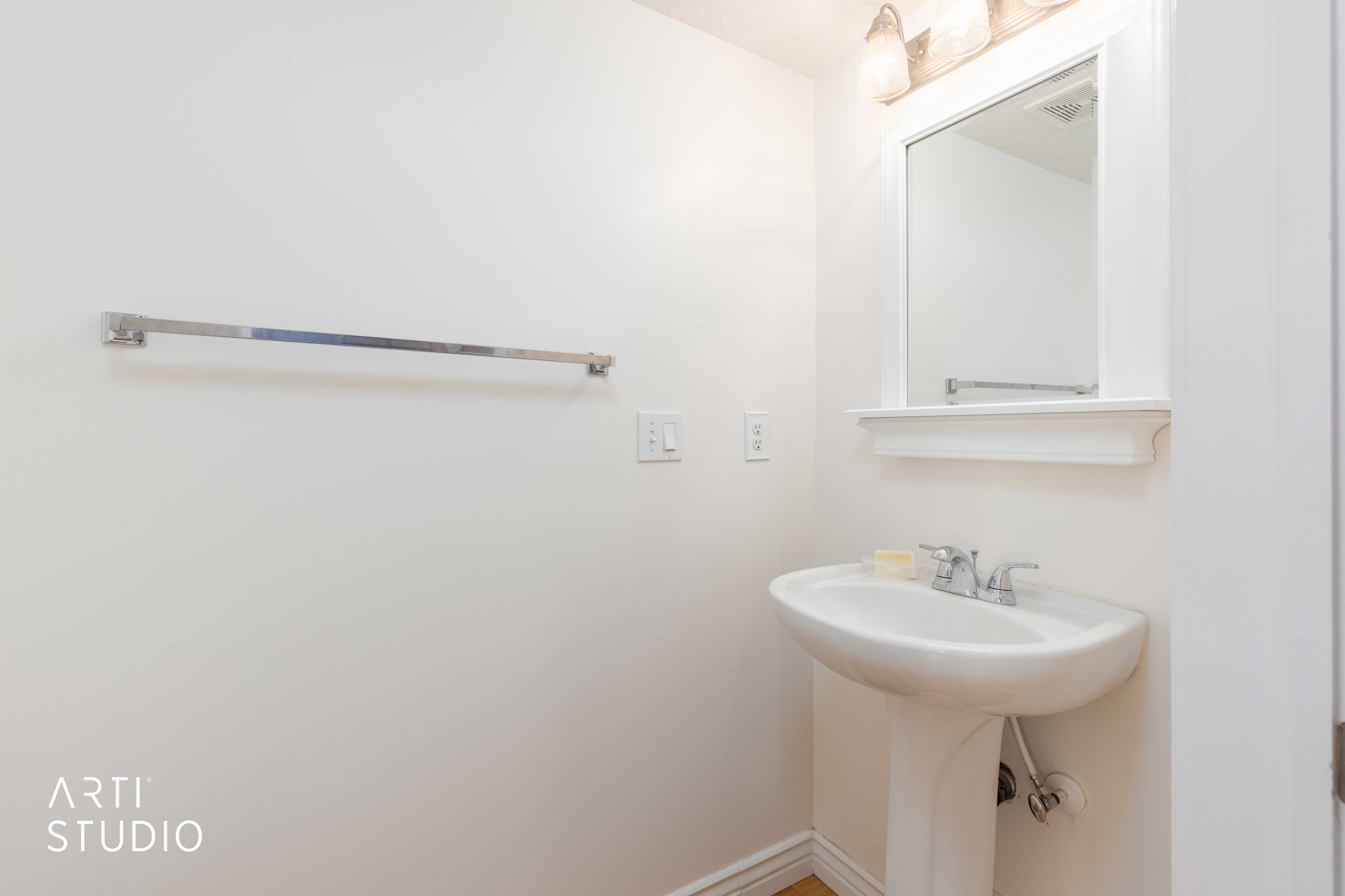 Half bath just off kitchen area