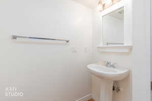Half bath just off kitchen area