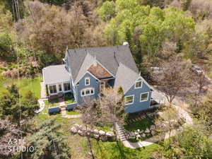 View from above of property