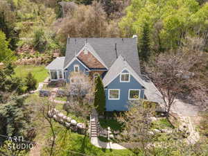 View from above of property