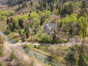 Aerial view of property and surrounding area