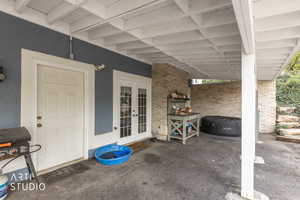 View of patio / terrace featuring french doors