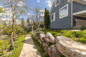 View of side of property with stucco siding