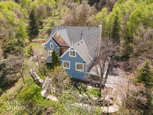 Aerial view of property and surrounding area