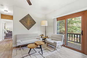 Mother in Law that can or can be a great office space or just additional living space. Kitchen featuring stainless steel appliances, ceiling fan, bedroom, bathroom and private entrance.