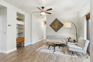 Mother in Law that can or can be a great office space or just additional living space. Kitchen featuring stainless steel appliances, ceiling fan, bedroom, bathroom and private entrance.