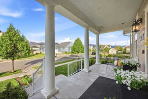 Porch with a residential view