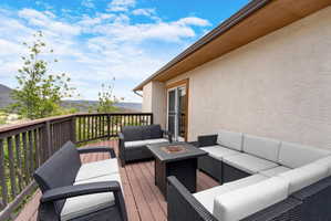 Private deck off side of unit