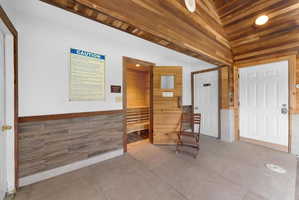 Sauna located in same room as Spa
