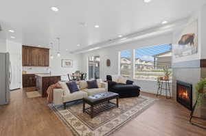 Living room with a ton of light and a fresh look for any decor
