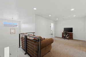 Large loft area could be used as a family room, and office, or other flex space