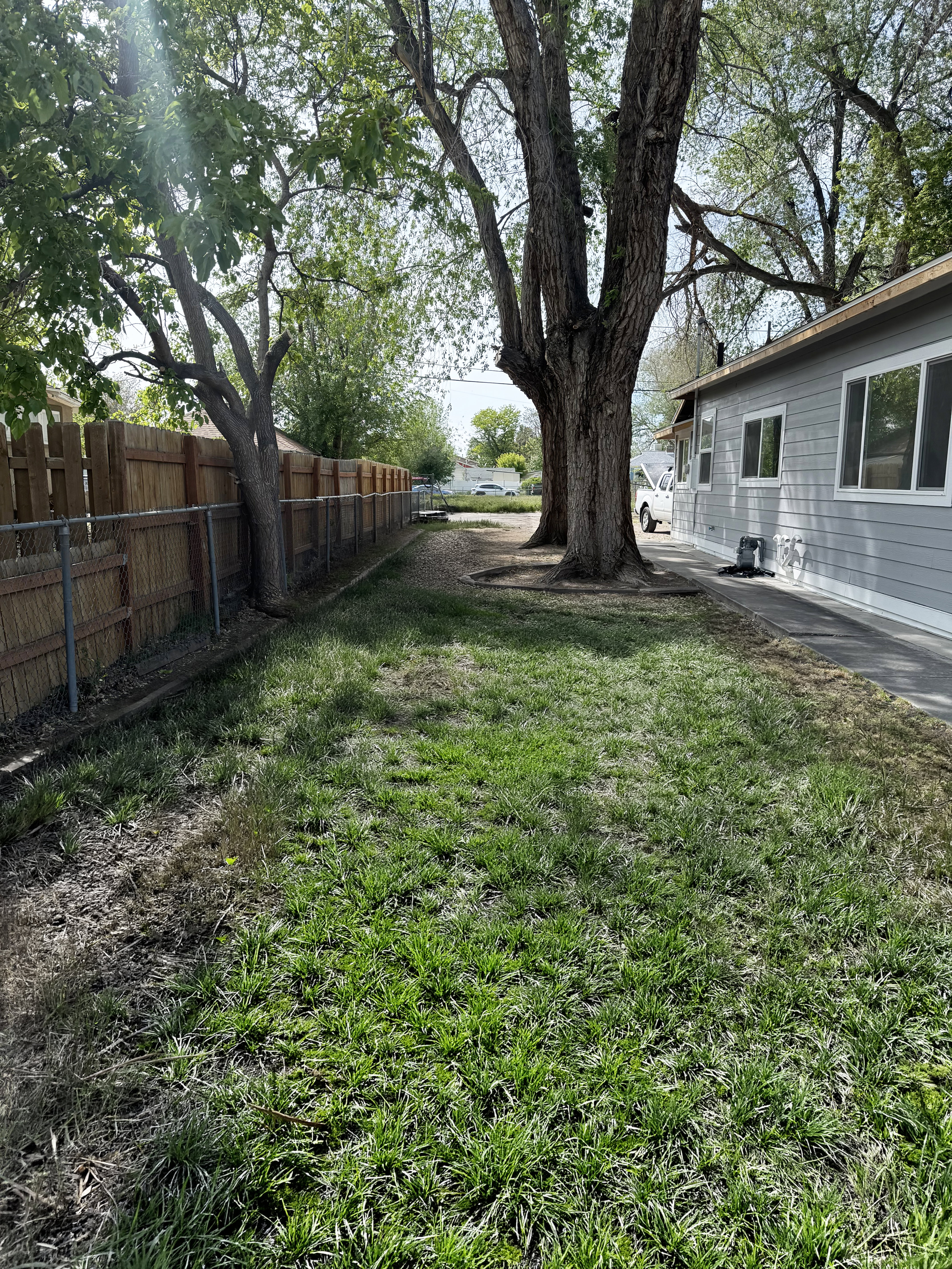 View of fenced yard