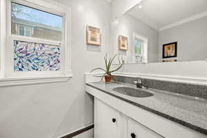 Main floor half bathroom