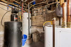 Utilities featuring a new high efficiency condensing boiler, water heater and new water softener