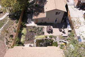 View from above of backyard