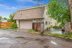 Alley access to two car garage and RV parking pad