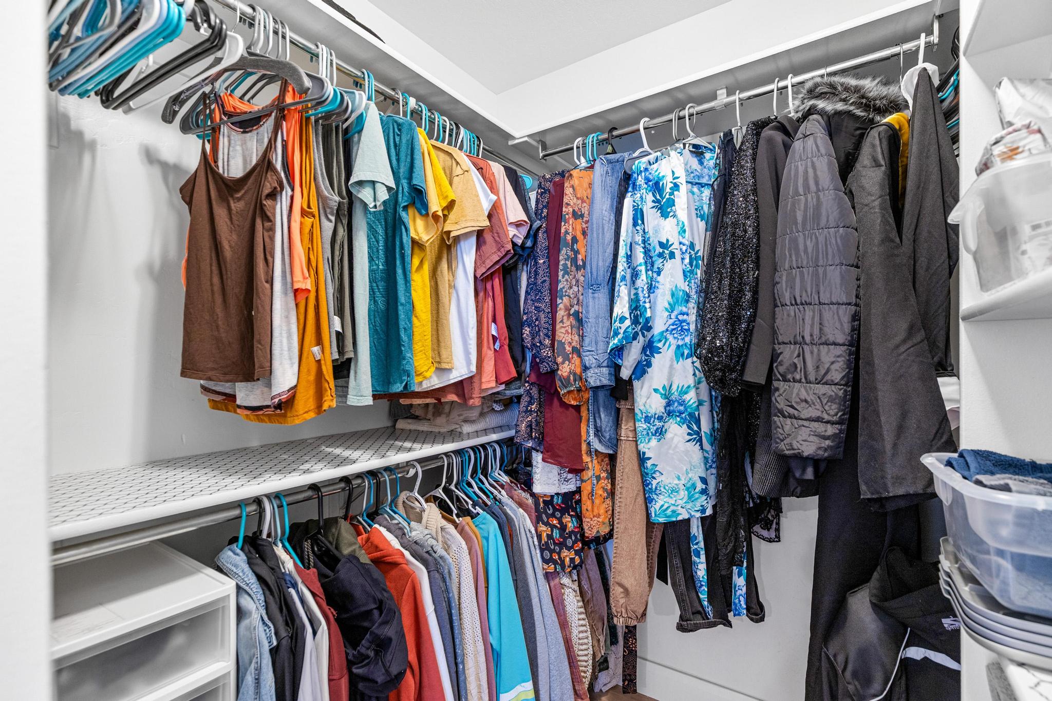 View of walk in closet