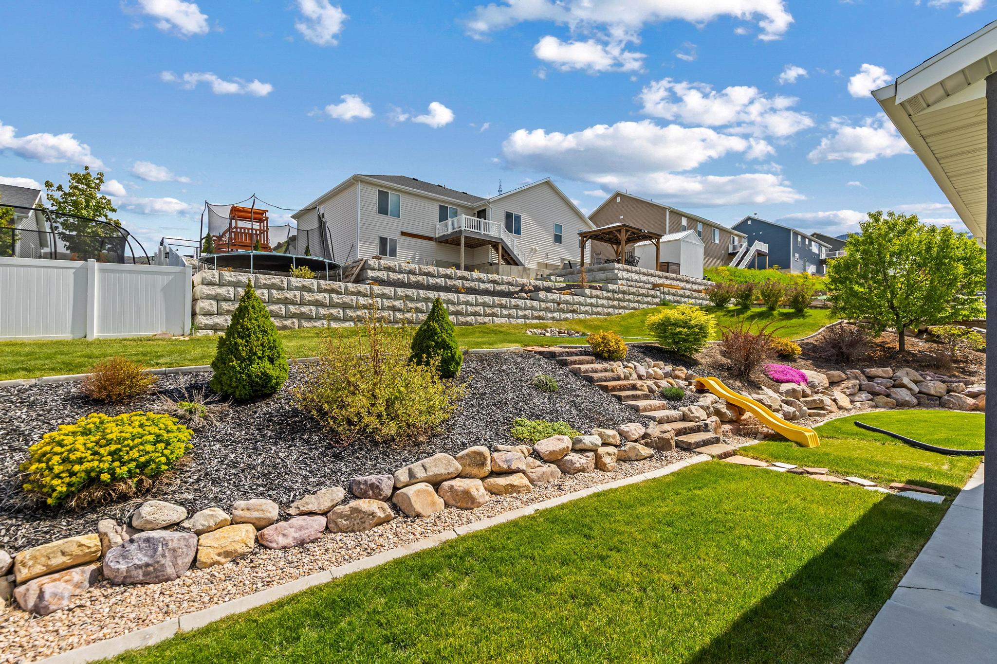 View of yard featuring a residential view