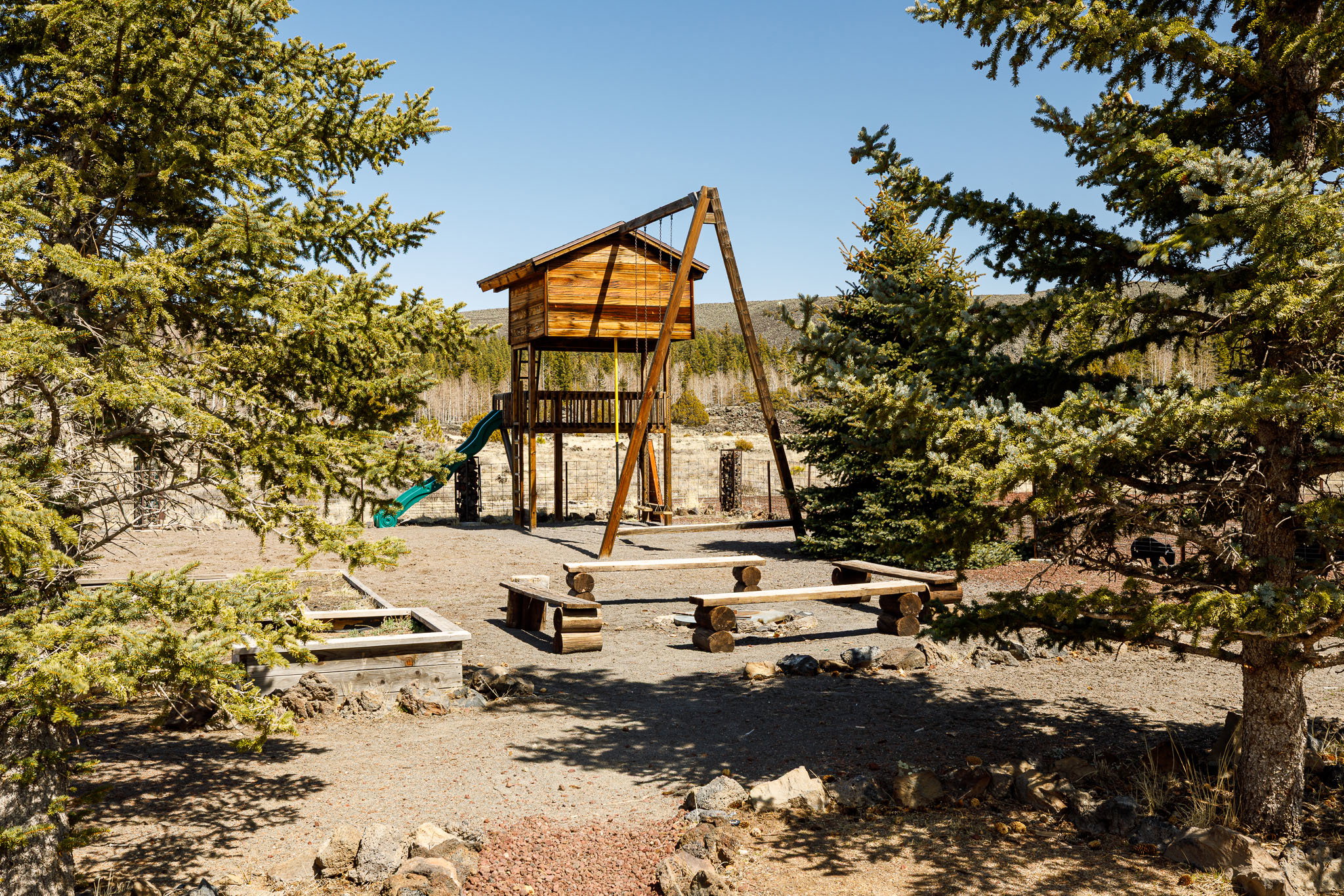 View of jungle gym