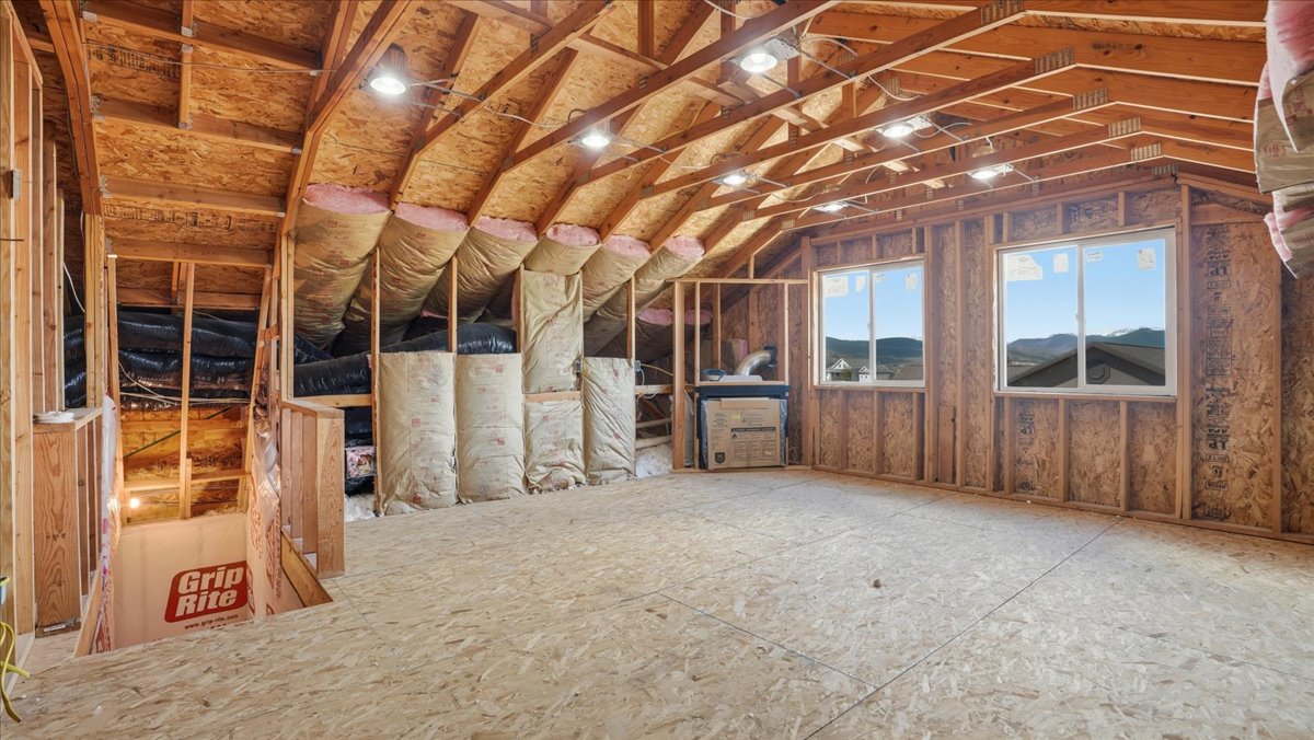 View of unfinished attic