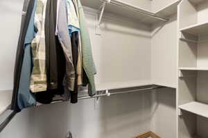 View of walk in closet