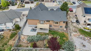 Aerial view of residential area