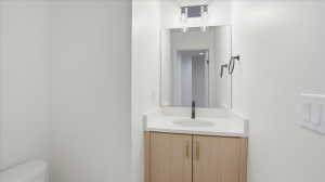 This is not the exact unit. All units have the same style and finishes throughout.