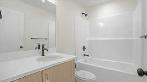 This is not the exact unit. All units have the same style and finishes throughout.