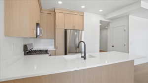 This is not the exact unit. All units have the same style and finishes throughout.