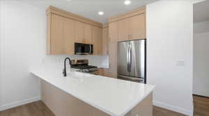 This is not the exact unit. All units have the same style and finishes throughout.