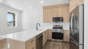 This is not the exact unit. All units have the same style and finishes throughout.