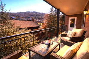 Balcony with an outdoor lounge area