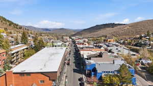 Mountain view with nearby suburban area