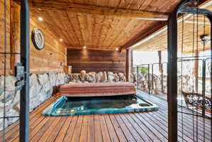 View of wooden terrace