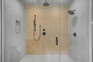 Bathroom with a stall shower