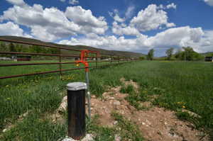 View of yard featuring a view of rural / pastoral area and a mountain view
