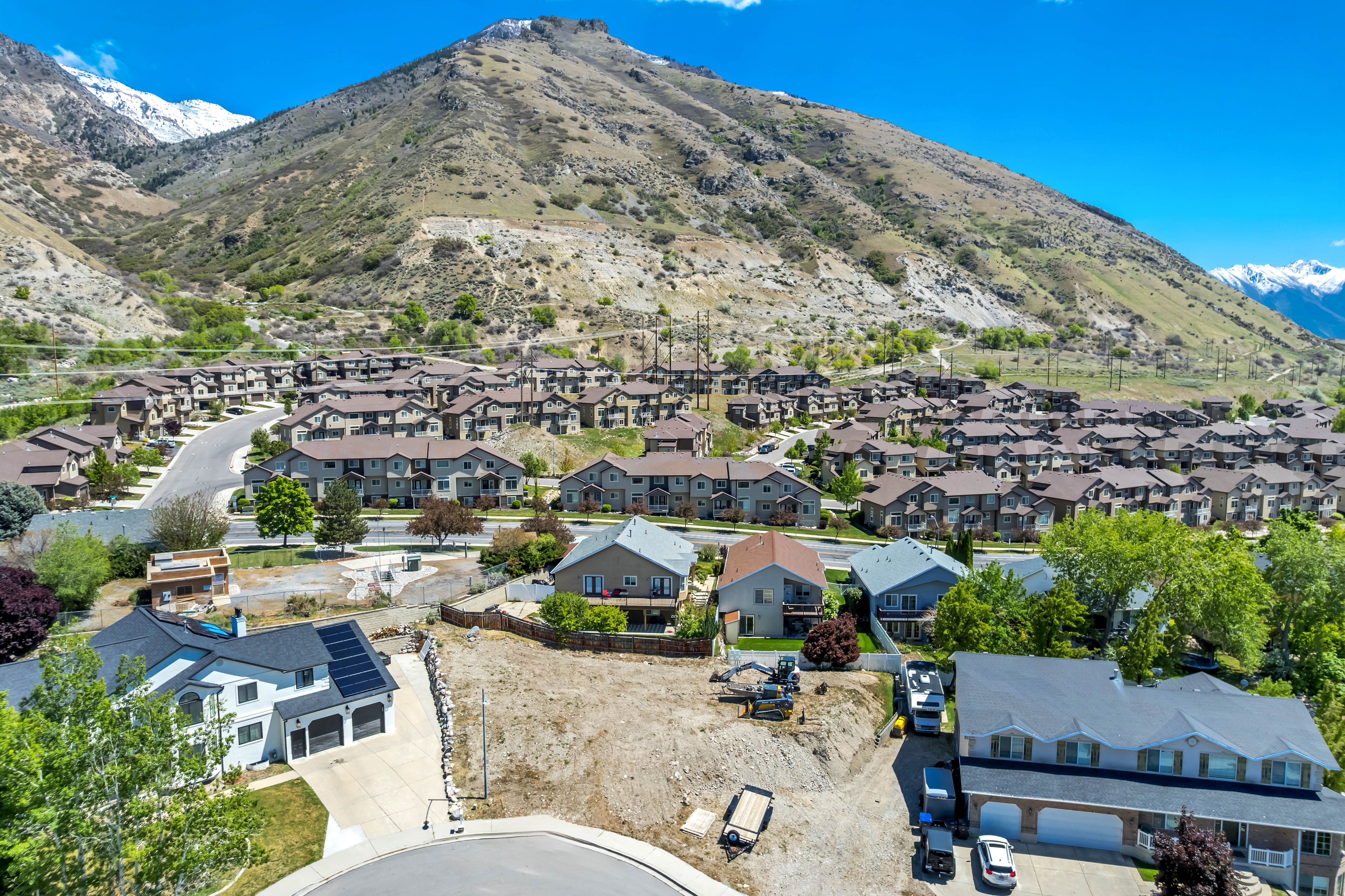 Ariel view looking East - mountain views.