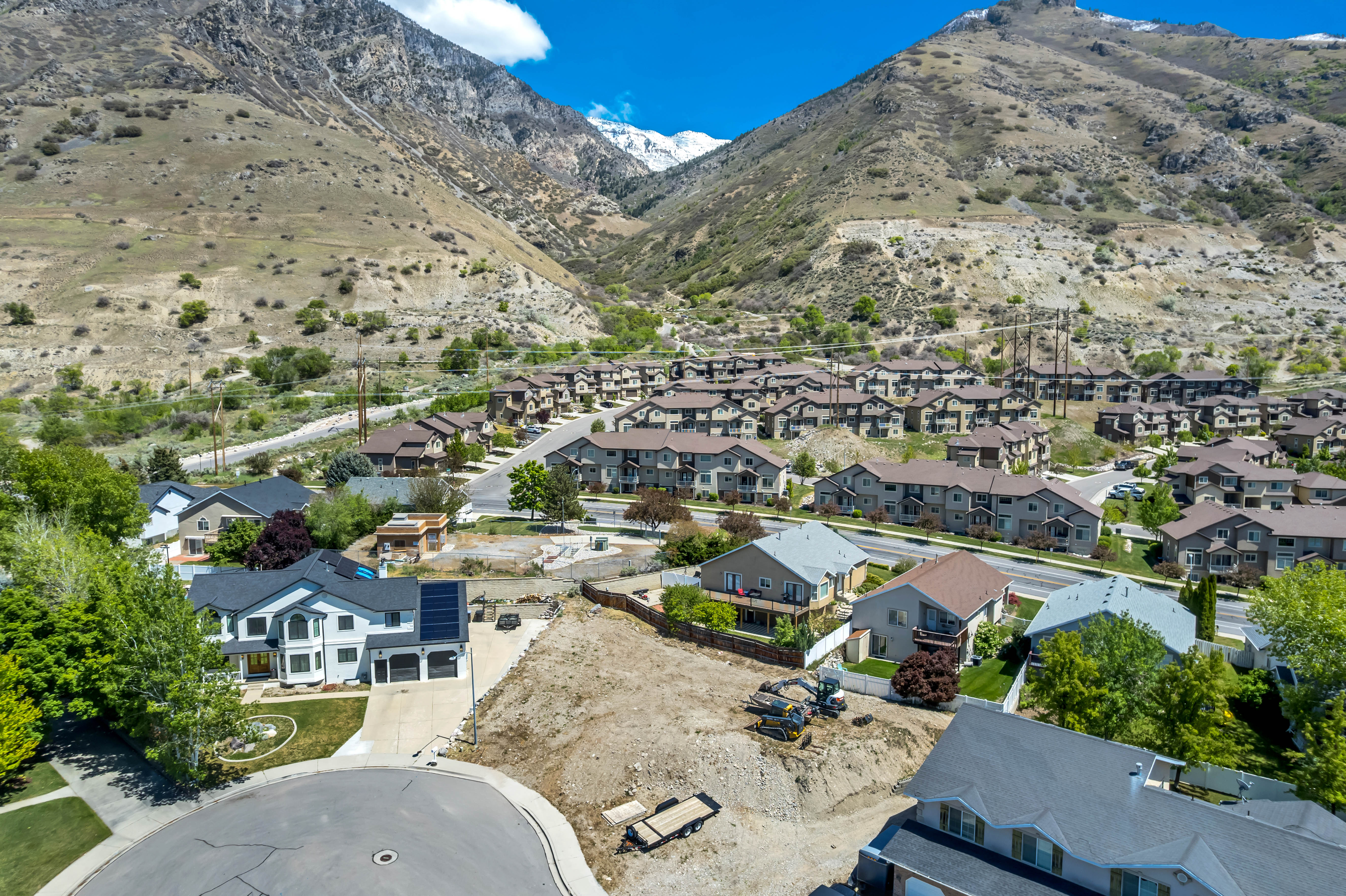 Ariel view looking Northeast - mountain views.