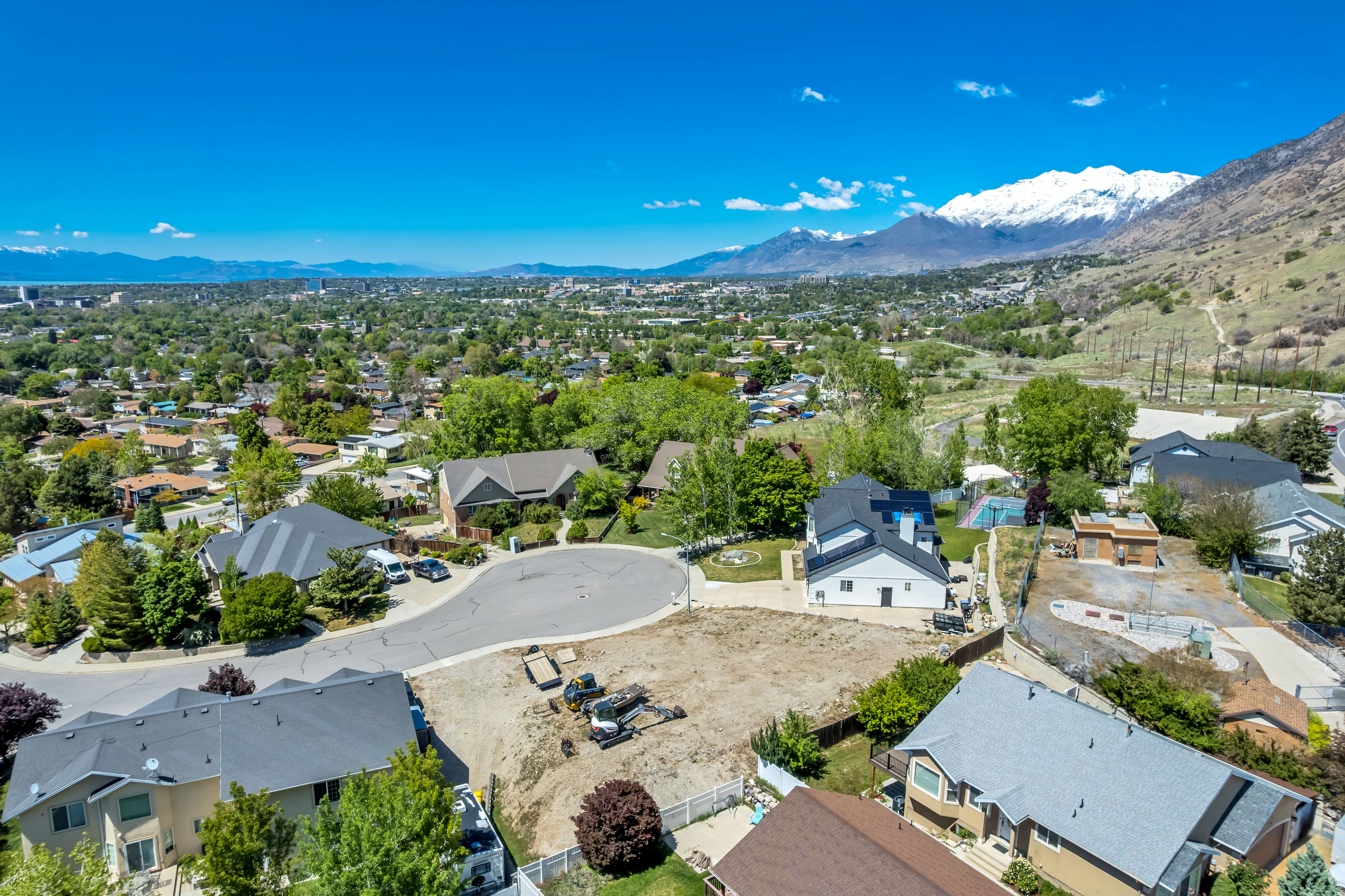 Ariel view looking Northwest - mountain views.