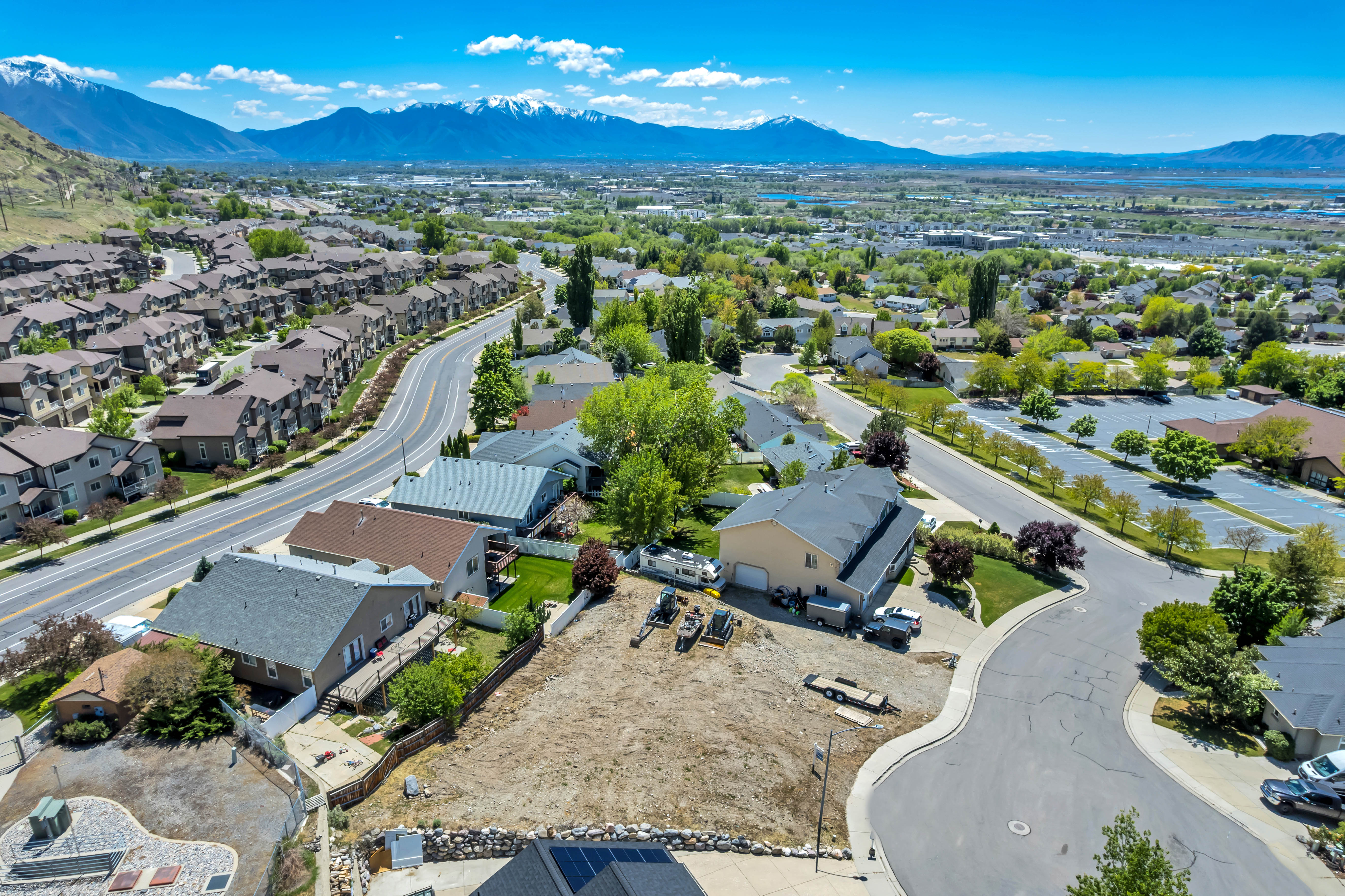 Ariel view looking South- valley and mountain views.