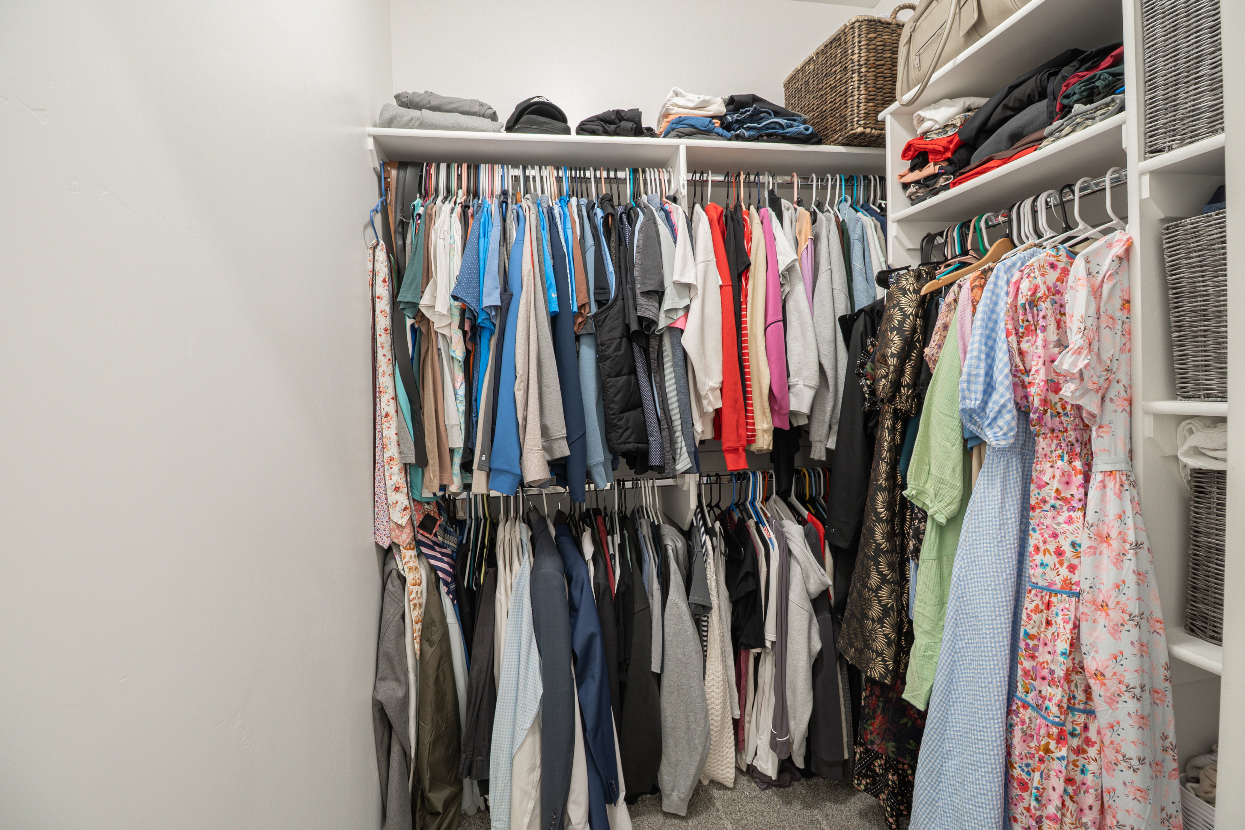 View of walk in closet