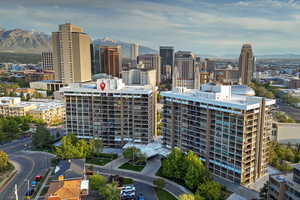 View of city with a mountainous background