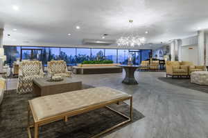 Common area with recessed lighting